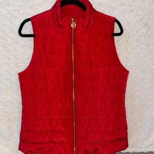 RED MICHAEL KORS PUFFER VEST